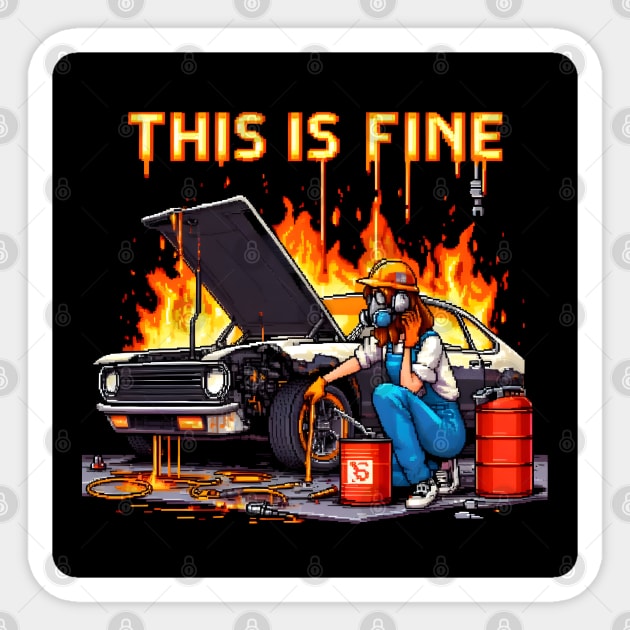 mechanic gifts - girl mechanic gifts Sticker by vaporgraphic